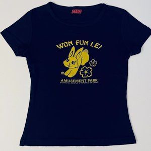 "WON FUN LEI" Rare Raver Girly Tee by FINE